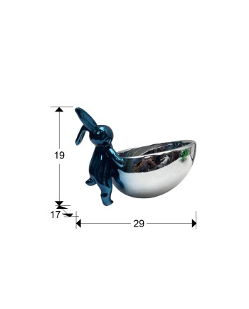 CUENCO RABBIT- FIGURA AZUL/PLATA